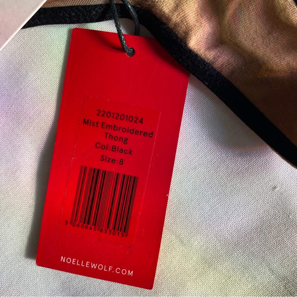 NWT Noelle Wolf. Mist embroider thong. Size Small - Picture 4 of 5